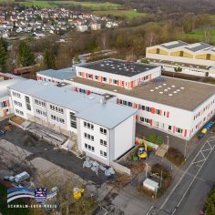 Luftbild von der Steinwaldschule Neukirchen