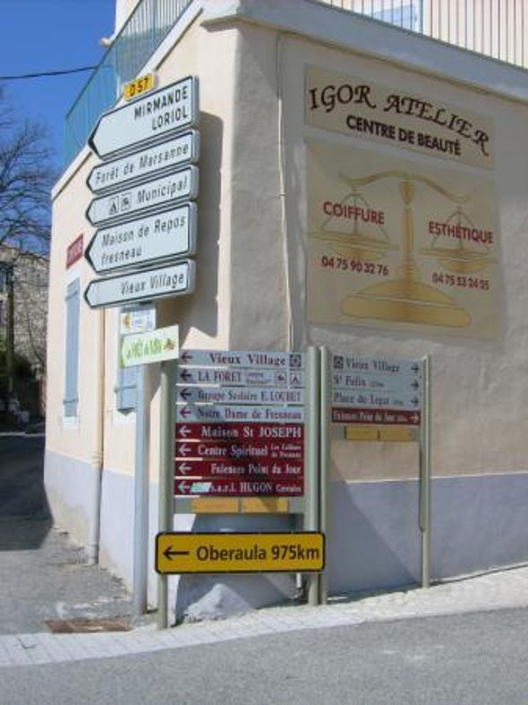 Ortsschild in der Marsanne von Oberaula
